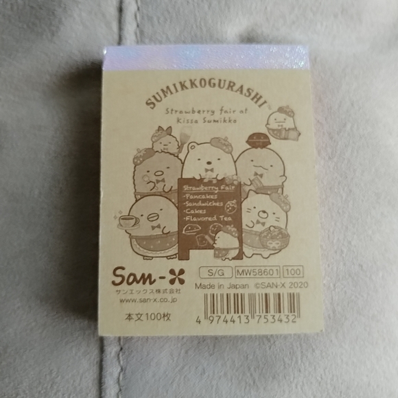San-X Sumikko Gurashi strawberry fair mini memo pad - Sundae - Picture 3 of 5